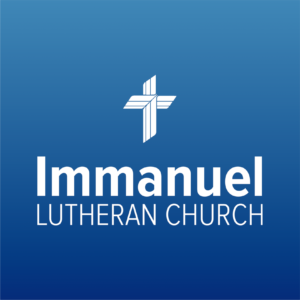 immanuel logo white on blue square. Immanuel Lutheran Church LCMS. Joplin, Missouri. what to expect. 