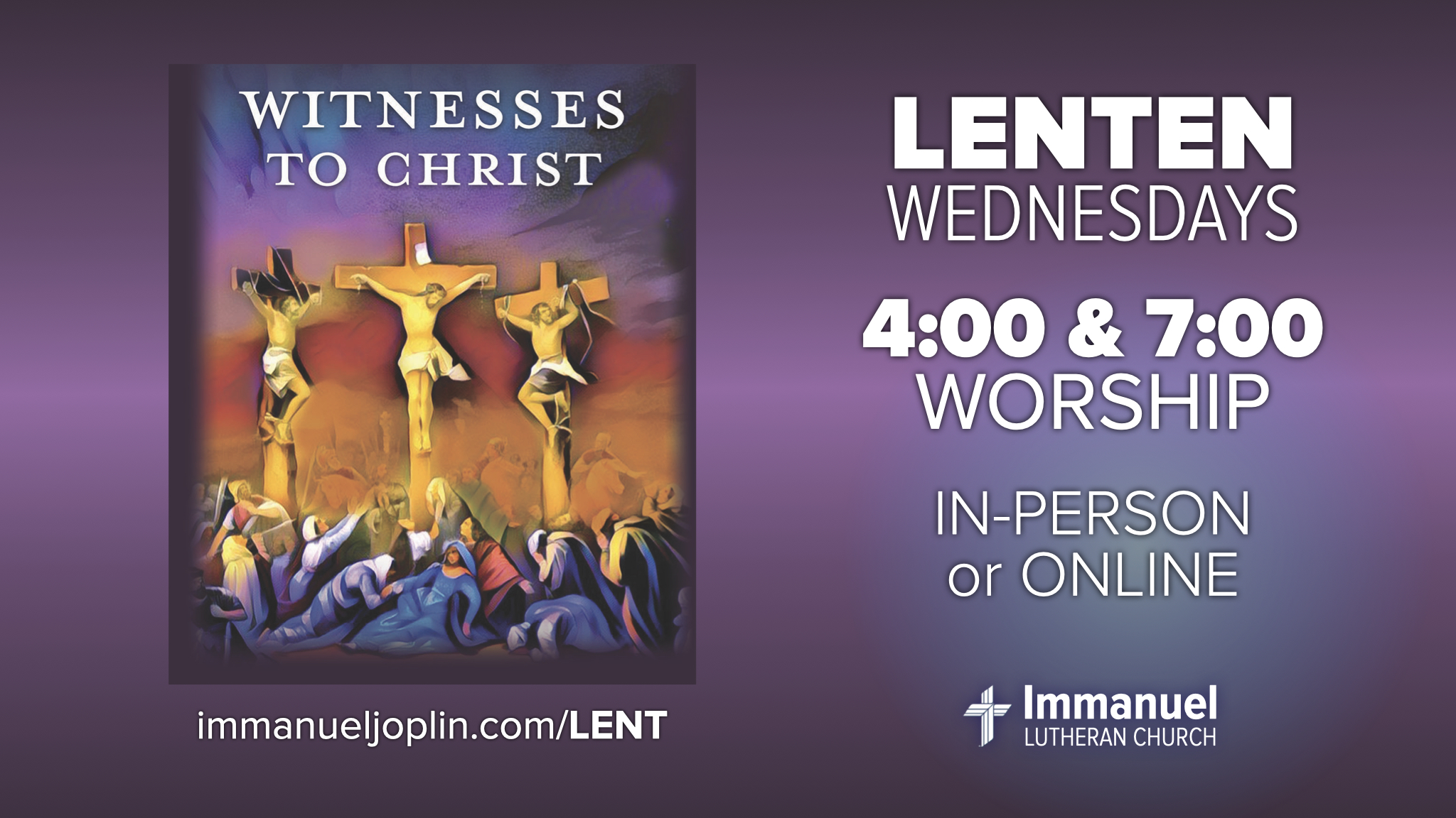 What Is Lent? Immanuel Lutheran Church LCMS