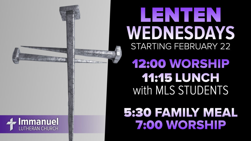 2023 Lenten Resources Immanuel Lutheran Church LCMS